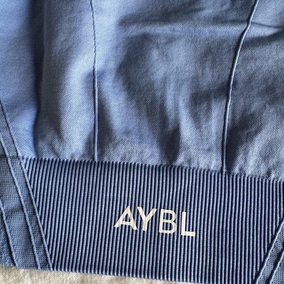 AYBL Balance V2 Seamless Long Sleeve Crop Top-Blue-Size S - Picture 8 of 8